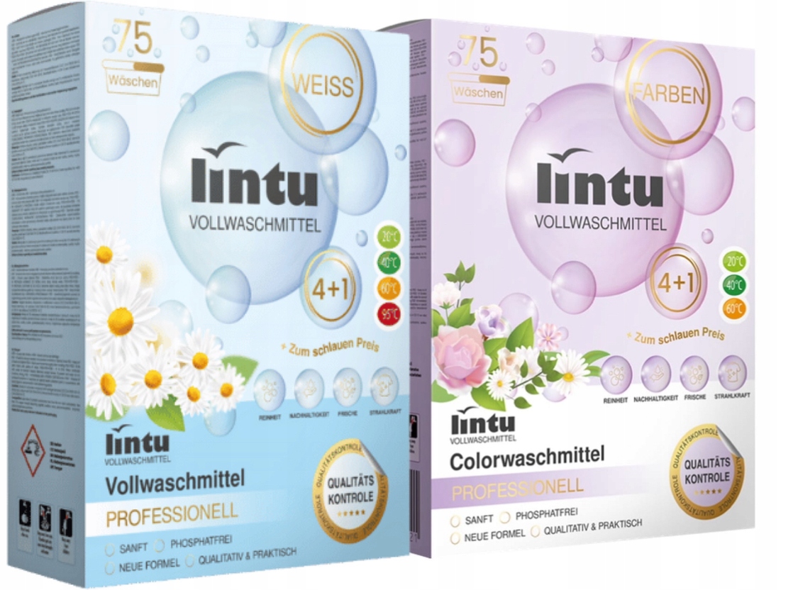 Levně Sada Lintu Color+weiss Německý prášek na bílé prádlo a barvy