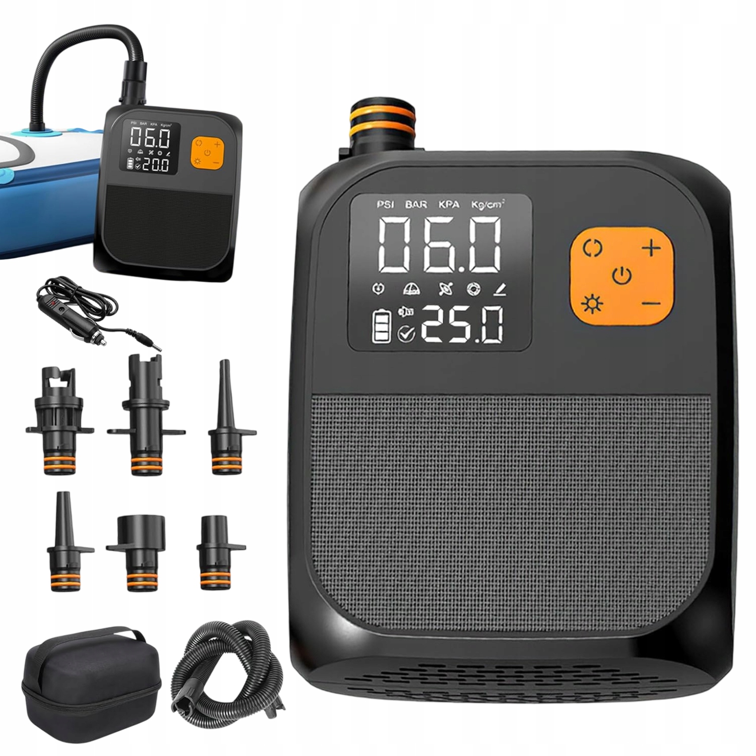 Elektrická Pumpa 25PSI S LCD Displejem Pro Paddleboardy Kajaků Pontonu