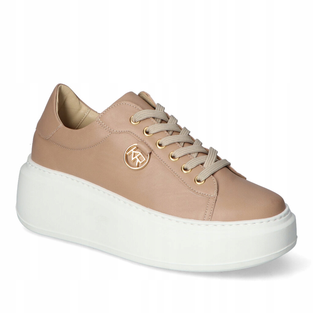 Dámské tenisky na platformě Karino Béžové kožené 40
