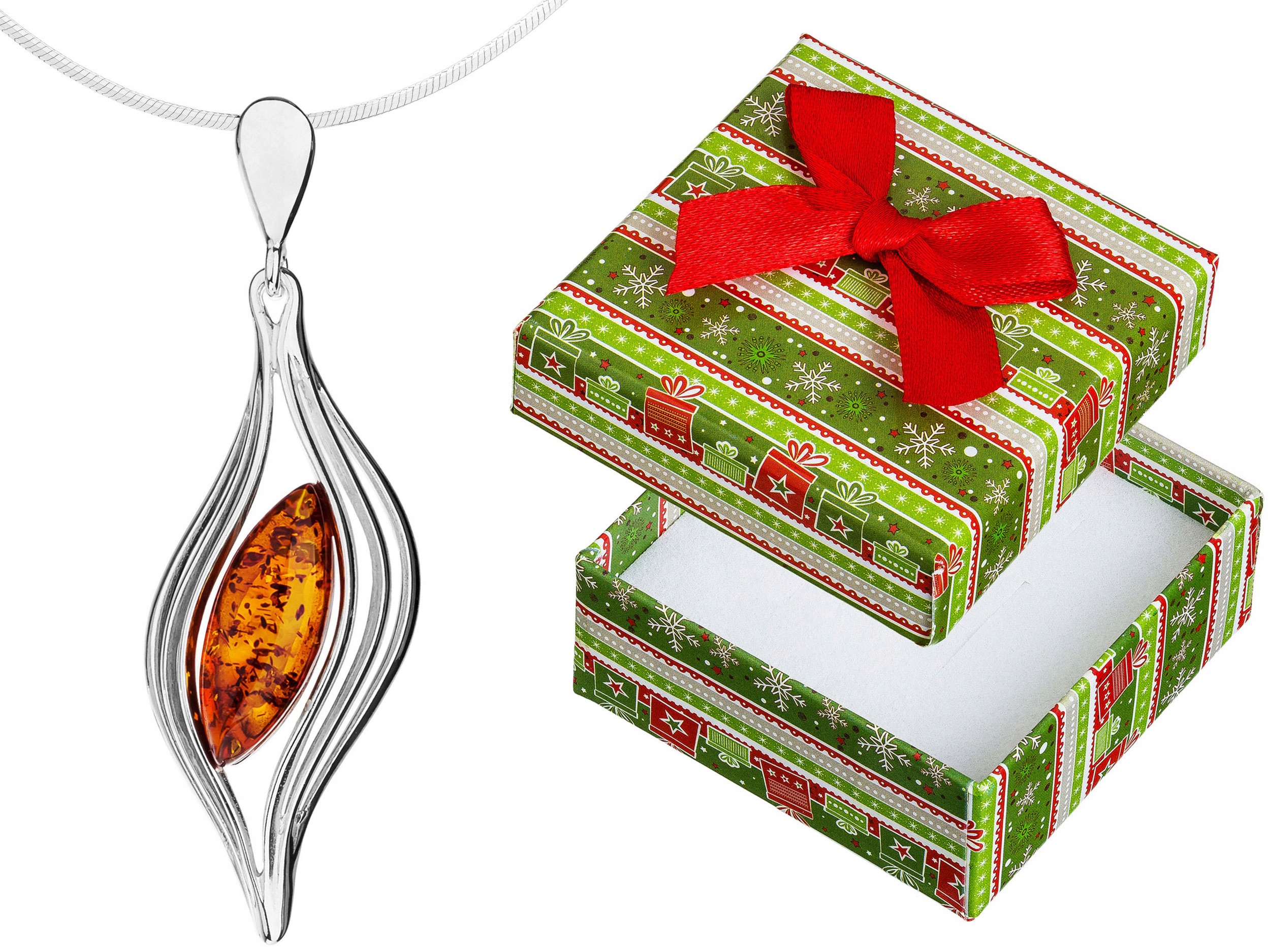 Velký stříbrný dámský ažurový náhrdelník s krátkým jantarem Choker 40 cm