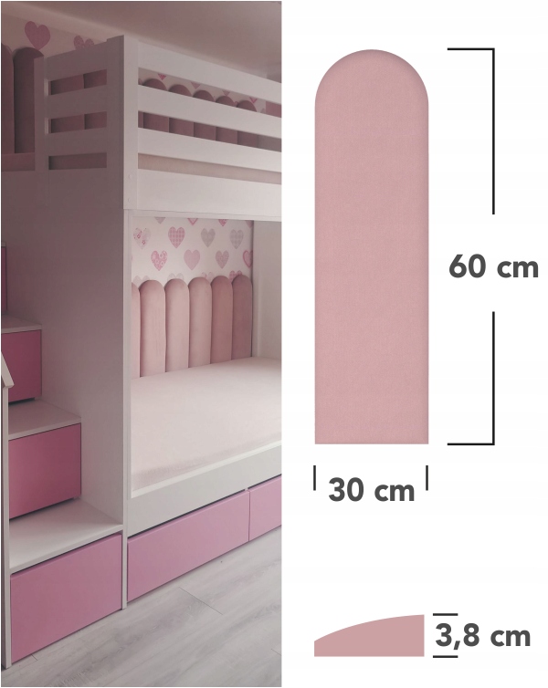 Panel ścienny tapicerowany PŁOTEK 60 x 30 Producent inna