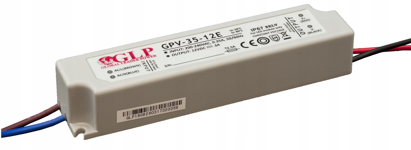 Zasilacz LED GLP GPV-35-12E 12V 3A EAN (GTIN) 5902135120613