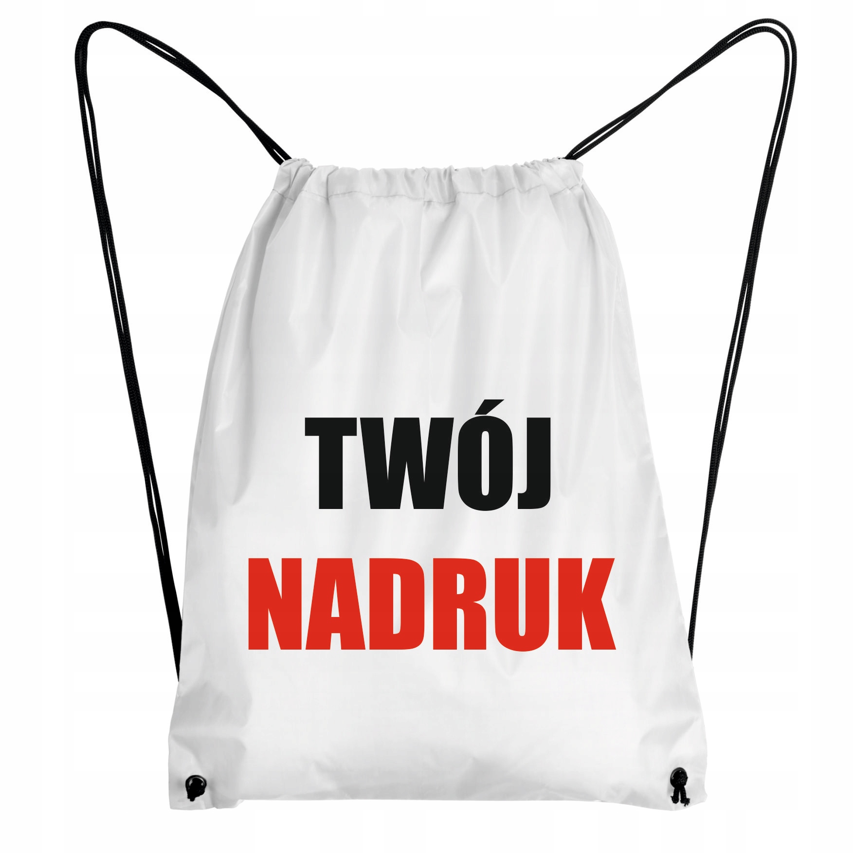 WOREK SPORTOWY BIAŁY Z TWOIM NADRUKIEM