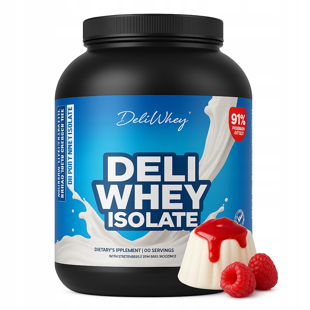FireSnake Deli Whey Isolate 2000g Izolát Bílkovina Wpi 91% Panna Cotta Malina