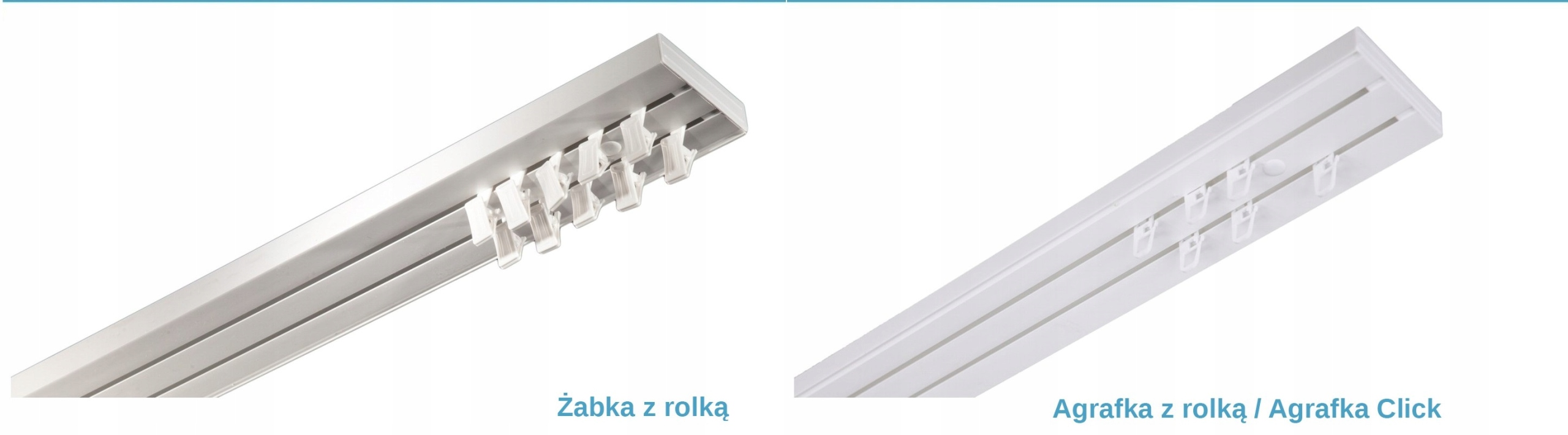 KARNISZ 2-torowy 440 Szyna sufitowa PCV II Rodzaj szyny dwutorowa