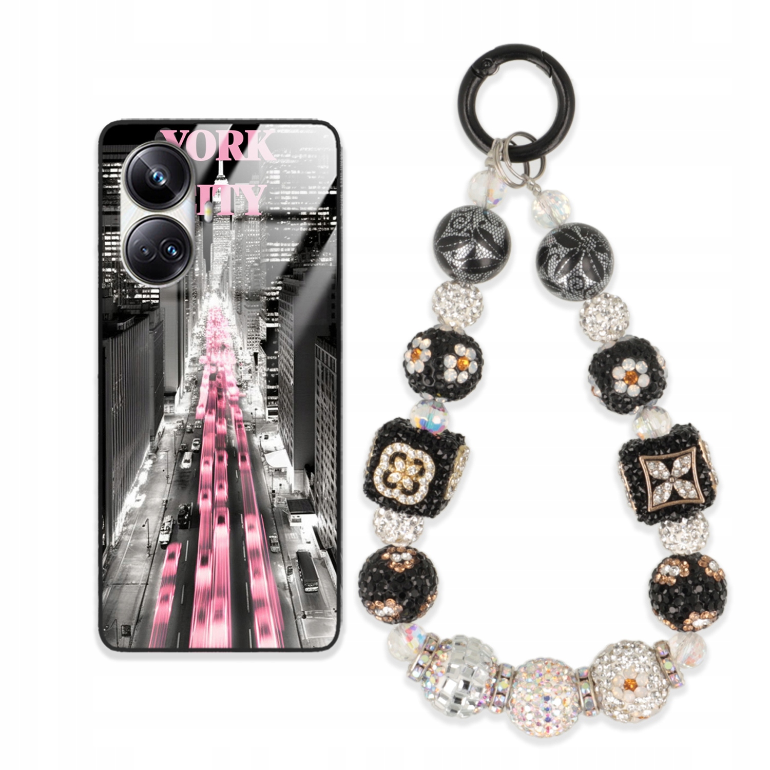 Puzdro Pre Realme 10 Pro Plus 5 G Sklo Kľúčenka Štýlové Prémiové Puzdro