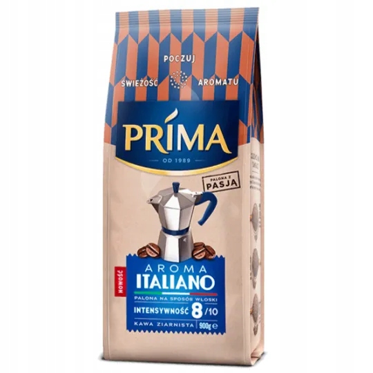 Levně Prima Káva zrnková Aroma Italiano 900 g