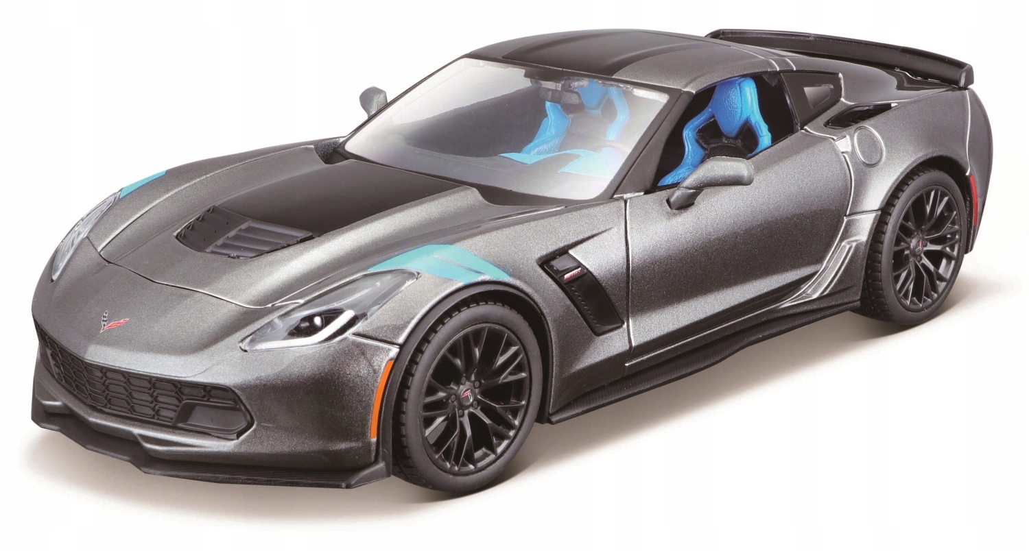 Maisto 2017 Chevrolet Corvette Grand Sport Stříbrná 1:24 Na Skládání 39527