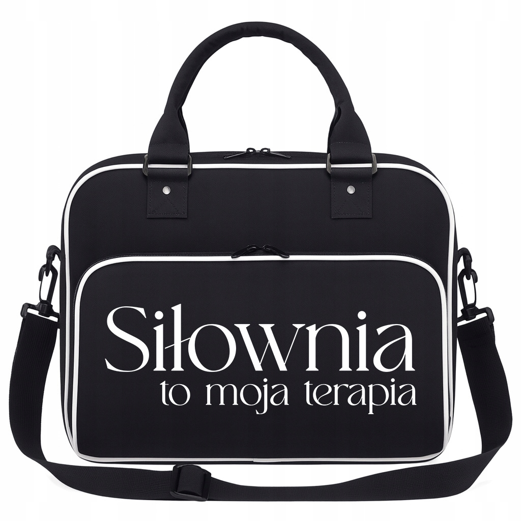 Torba Czarna Siłownia To Moja Terapia Pojemna Na Siłownię Trening Pilates