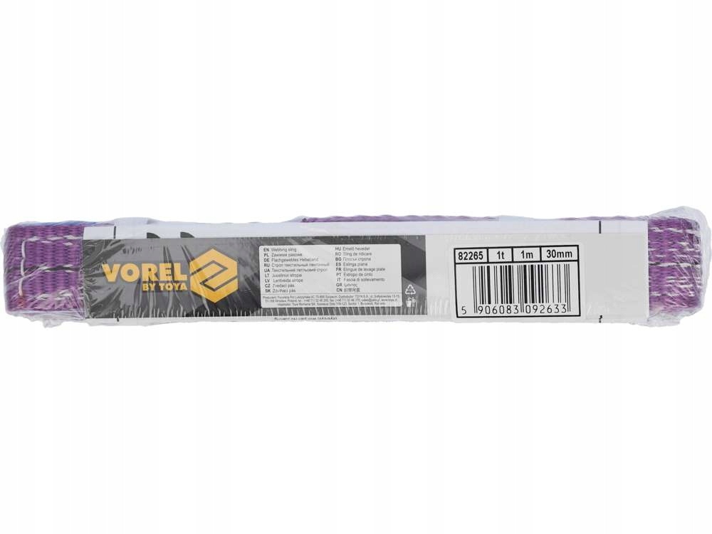 PAS TAŚMA 1M 30MM DO PRZENOSZENIA ŁADUNKÓW 1T EAN (GTIN) 5906083092633