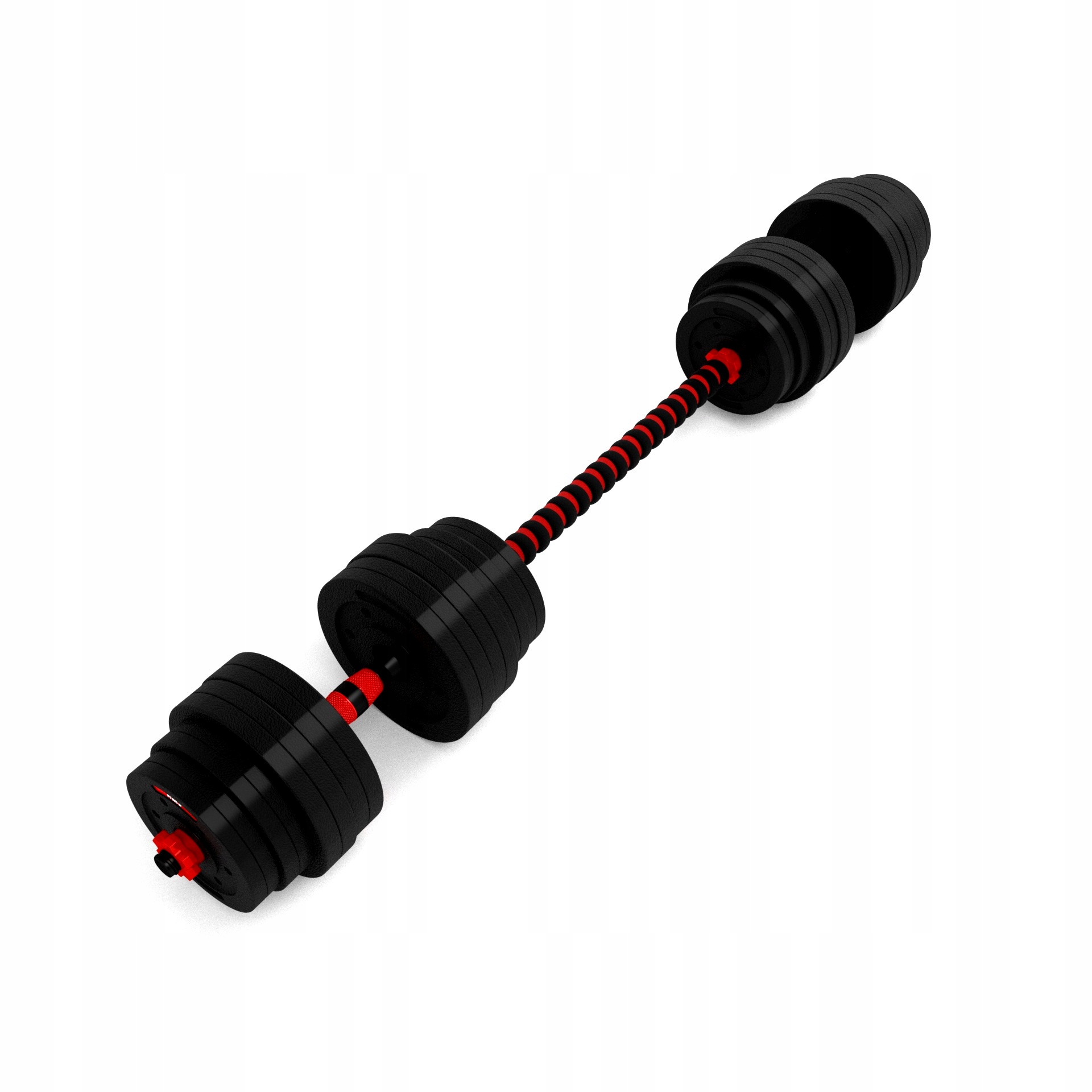 HANTLE REGULOWANE BITUMICZNE SZTANGA DO ĆWICZEŃ HMS 2x20 KG =ZESTAW 40KG Marka HMS