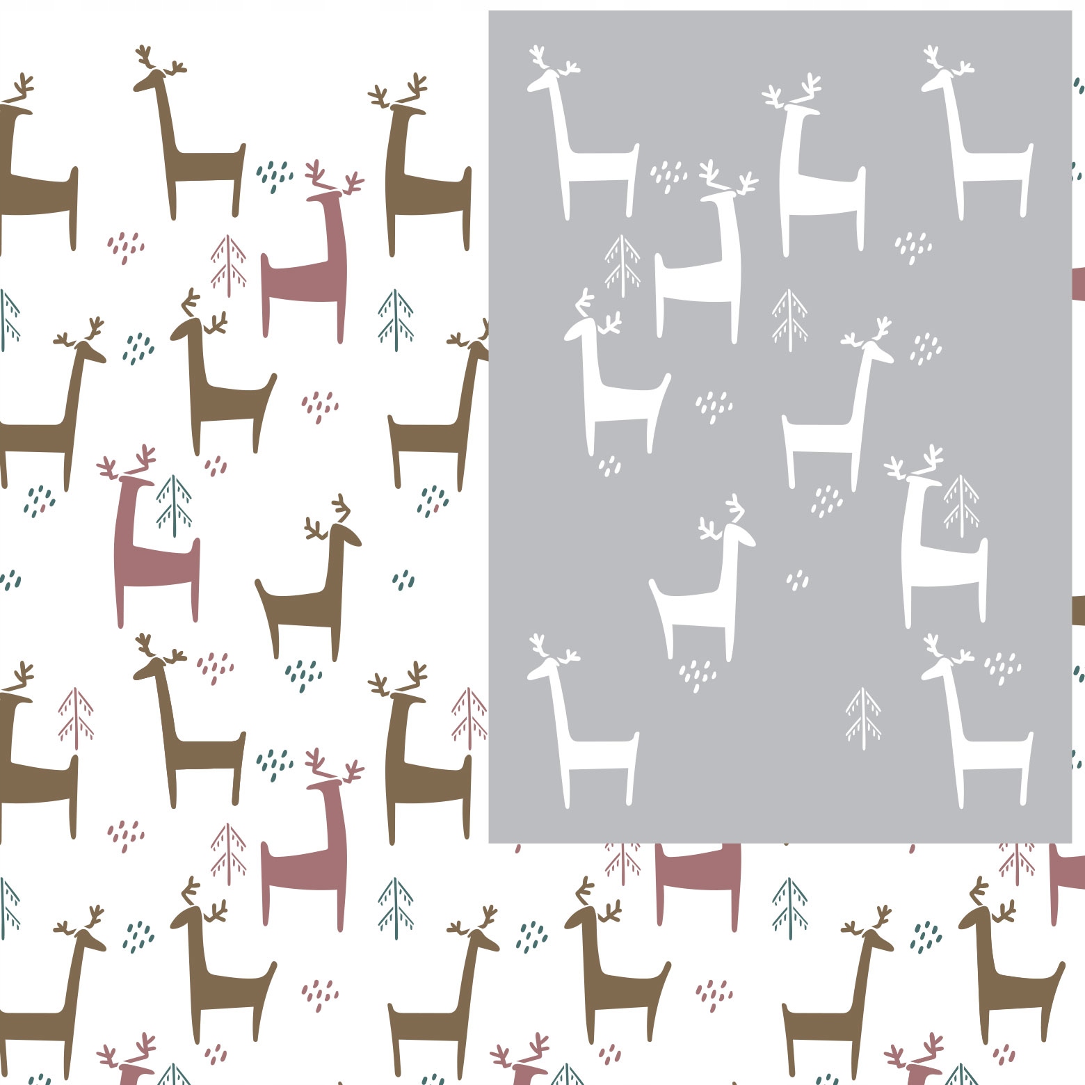 

Szablon malarski Oh Deer jelonki, las 70x100cm
