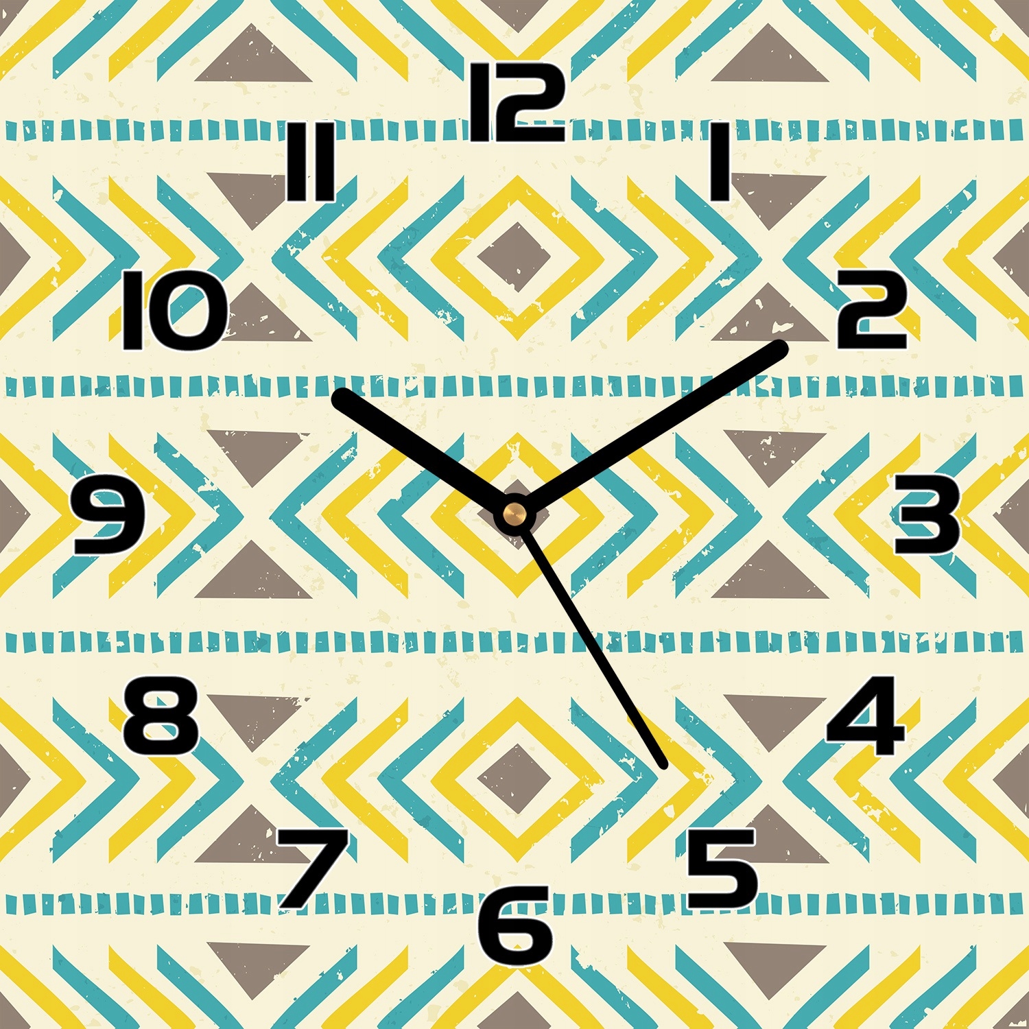 

Ścienny zegar szklany Geometryczny styl boho 30x30