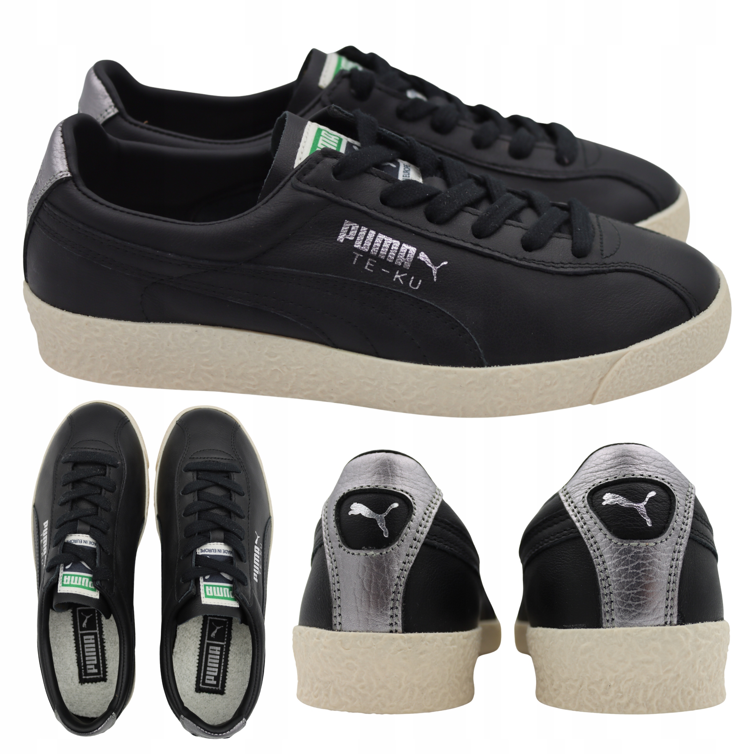 Dámské boty Puma Te-ku Leather černé kožené retro tenisky Vel. 35,5