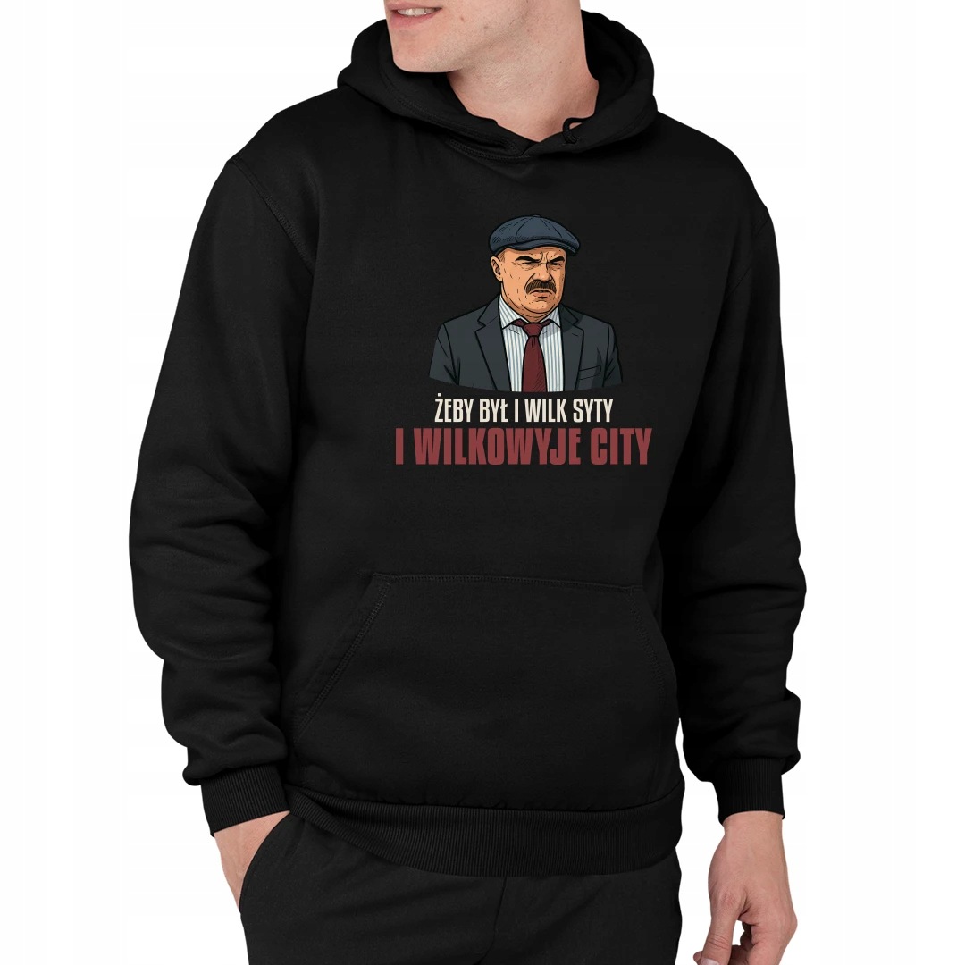 Pro Fanoušky Rančo Sytý vlk a Vlk City černá pánská mikina s kapucí L