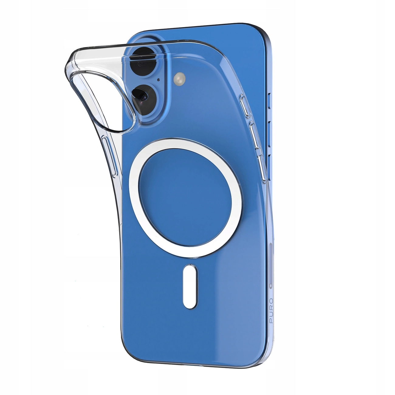 Silikonový Pouzdro Puro 03 Mag MagSafe pro iPhone 16 Plus průhledný