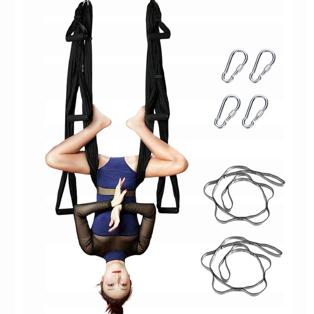 Vzduchová houpací síť Jóga Nastavitelná houpačka s úchytem