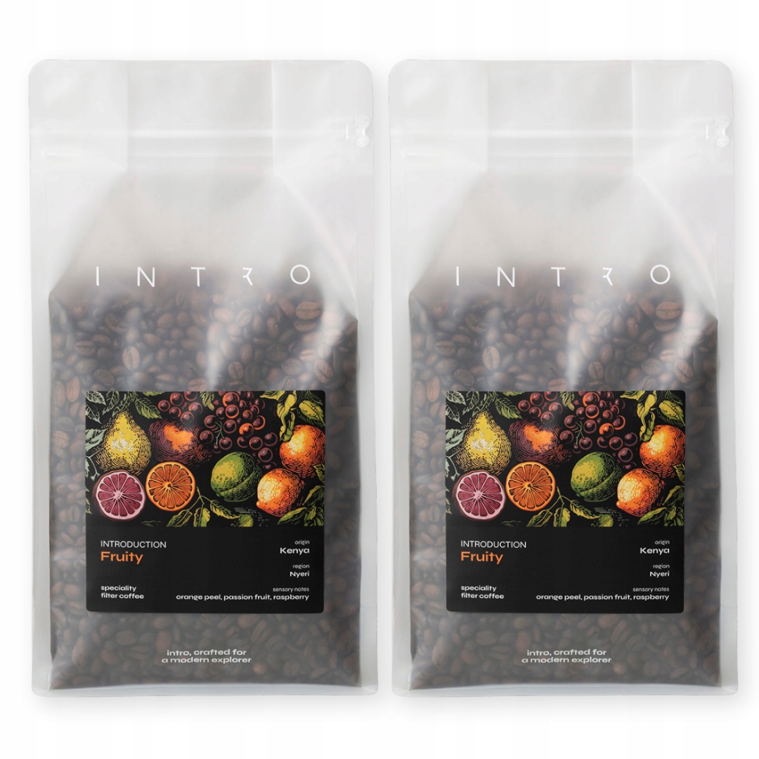 Levně Káva 2x1kg Fruity Keňa, filtrovaná káva , jednotlivé porce Intro