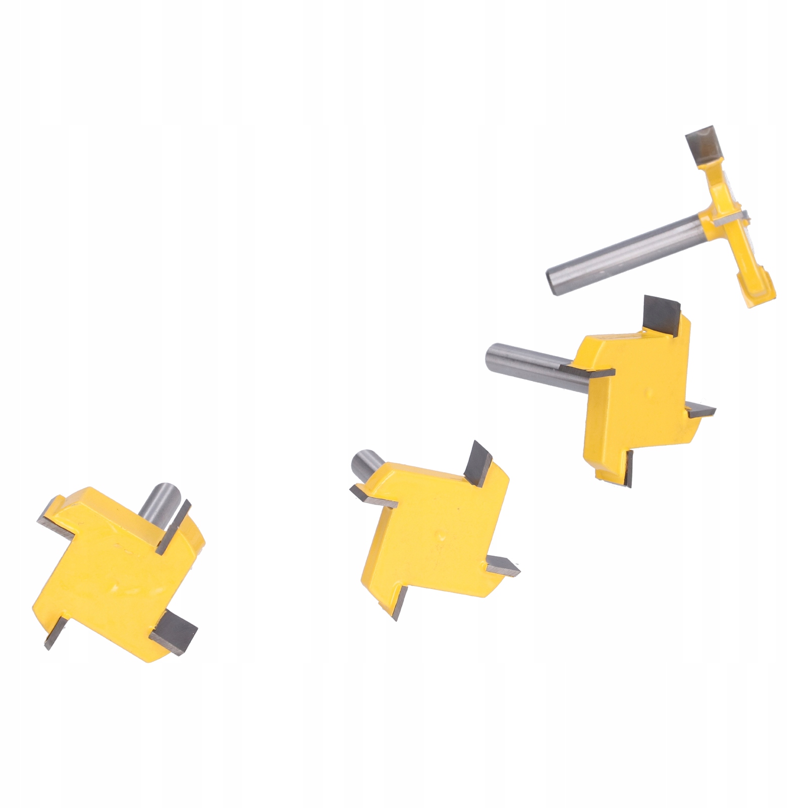 Frézy Sada Fréz Na Dřevo 4KUSŮ 1/4 Palce 4 Zuby