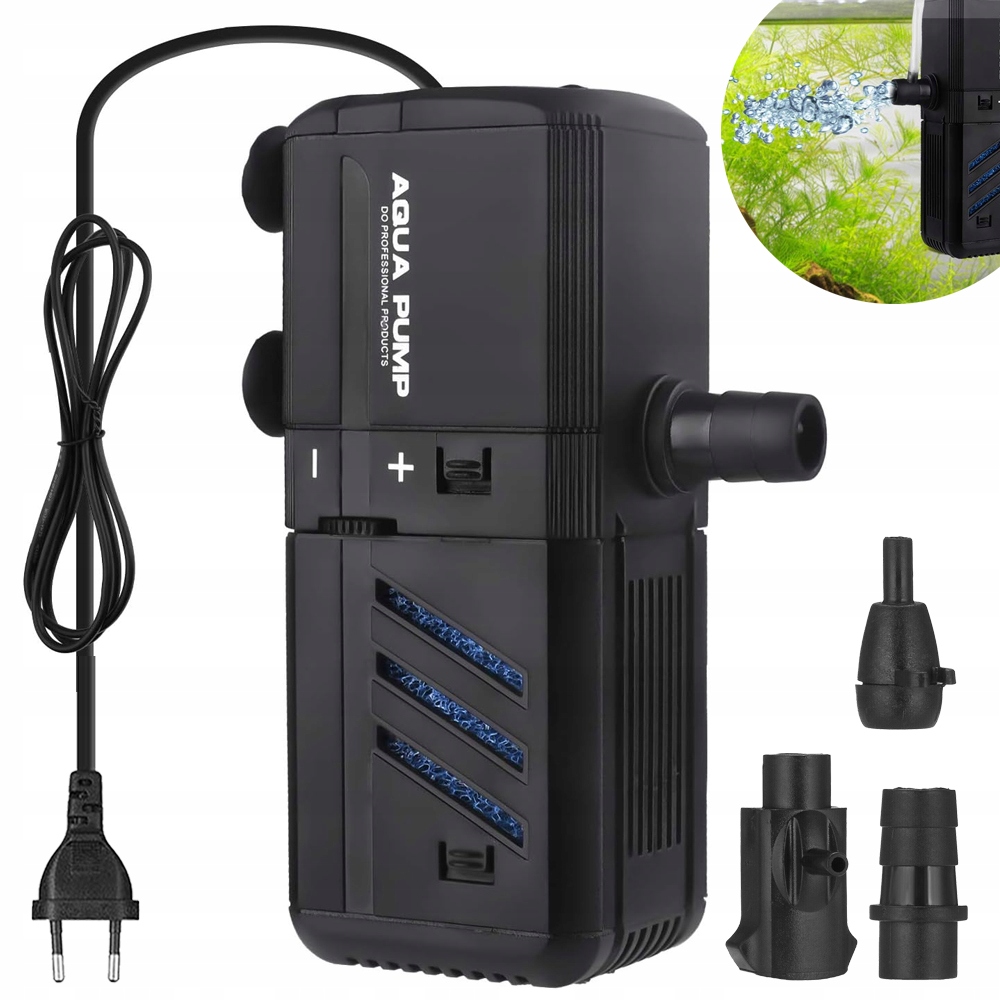 Levně Vnitřní Filtr Do Akvária Profesionální Pěnová Pumpa 6W 500L/h