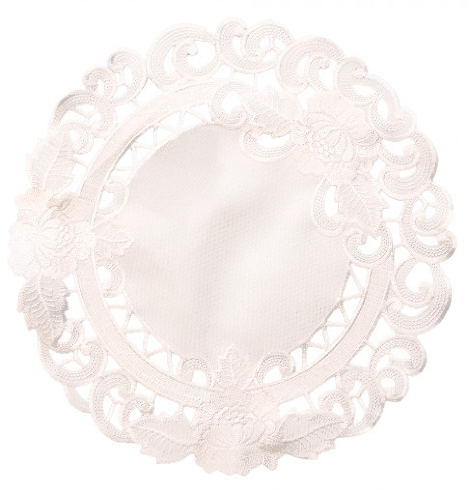 

Serwetka poliestrowa dekoracyjna Jedeka biała 40cm