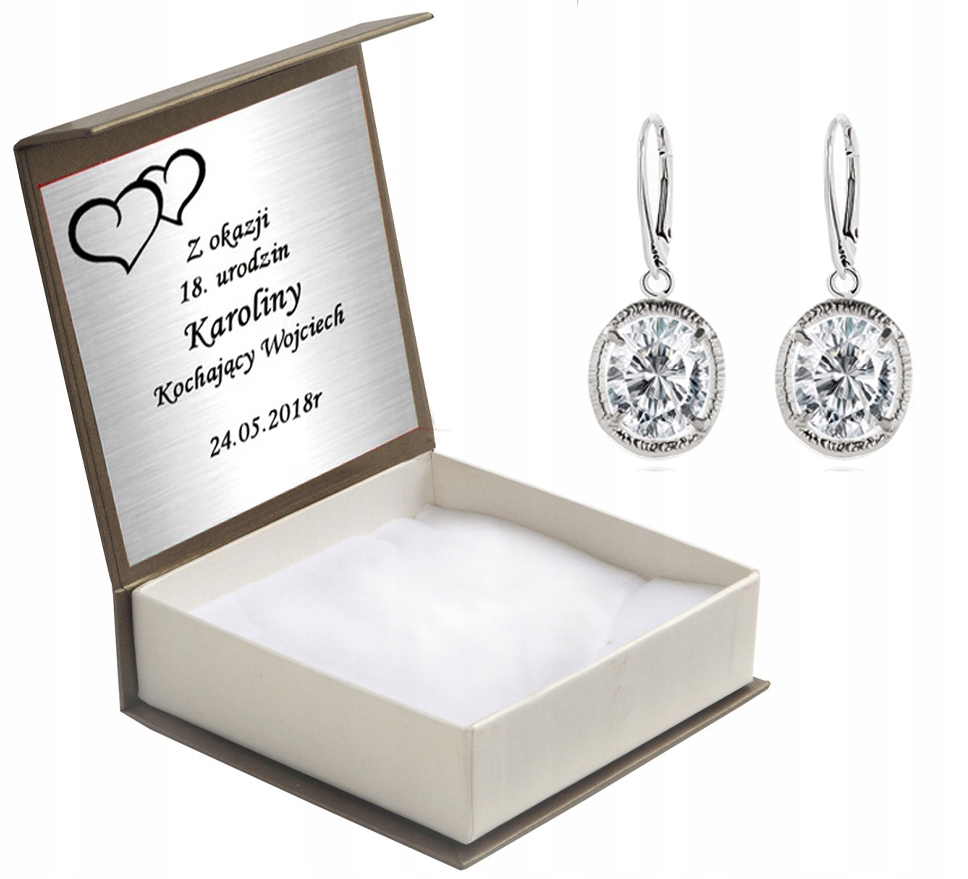 

Piękne Kolczyki Z Cyrkoniami Angielskie Zapiecie