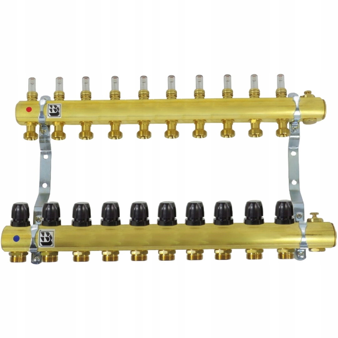 ROZDZIELACZ MOSIĘŻNY OGRZEWANIA PODŁOGOWEGO 10 OBWODÓW SEKCJI MAGNETYCZNY