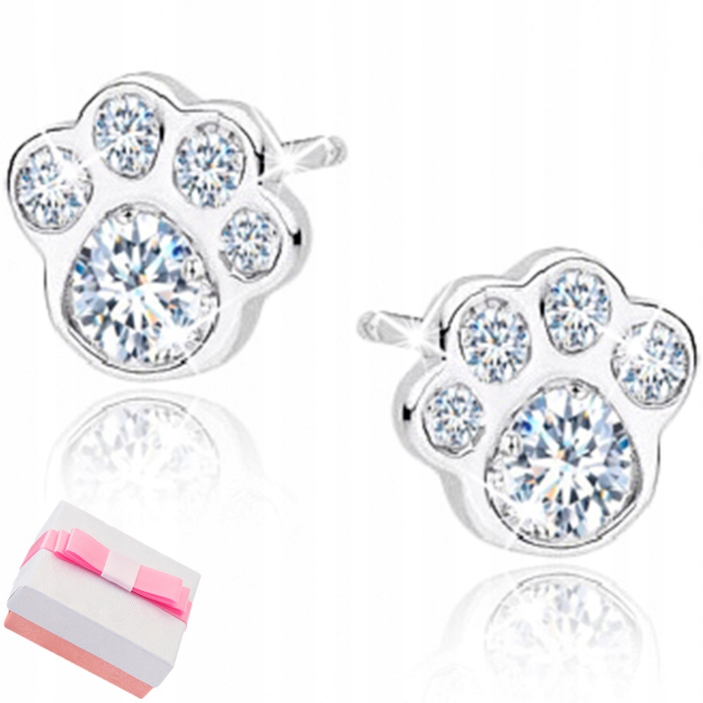 

Srebrne kolczyki dla Dziewczynki Srebro 925 Łapki