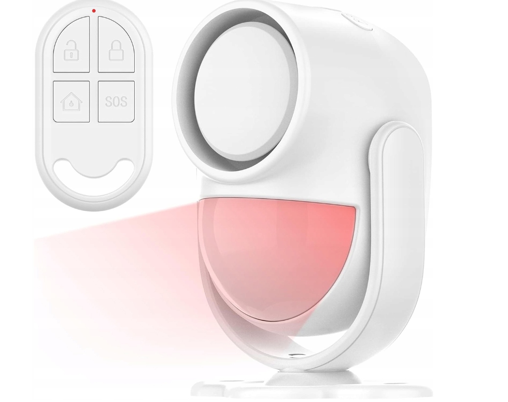 Alarm Czujnik Ruchu Bezprzewodowy 150dB Alarm Zestaw + Pilot