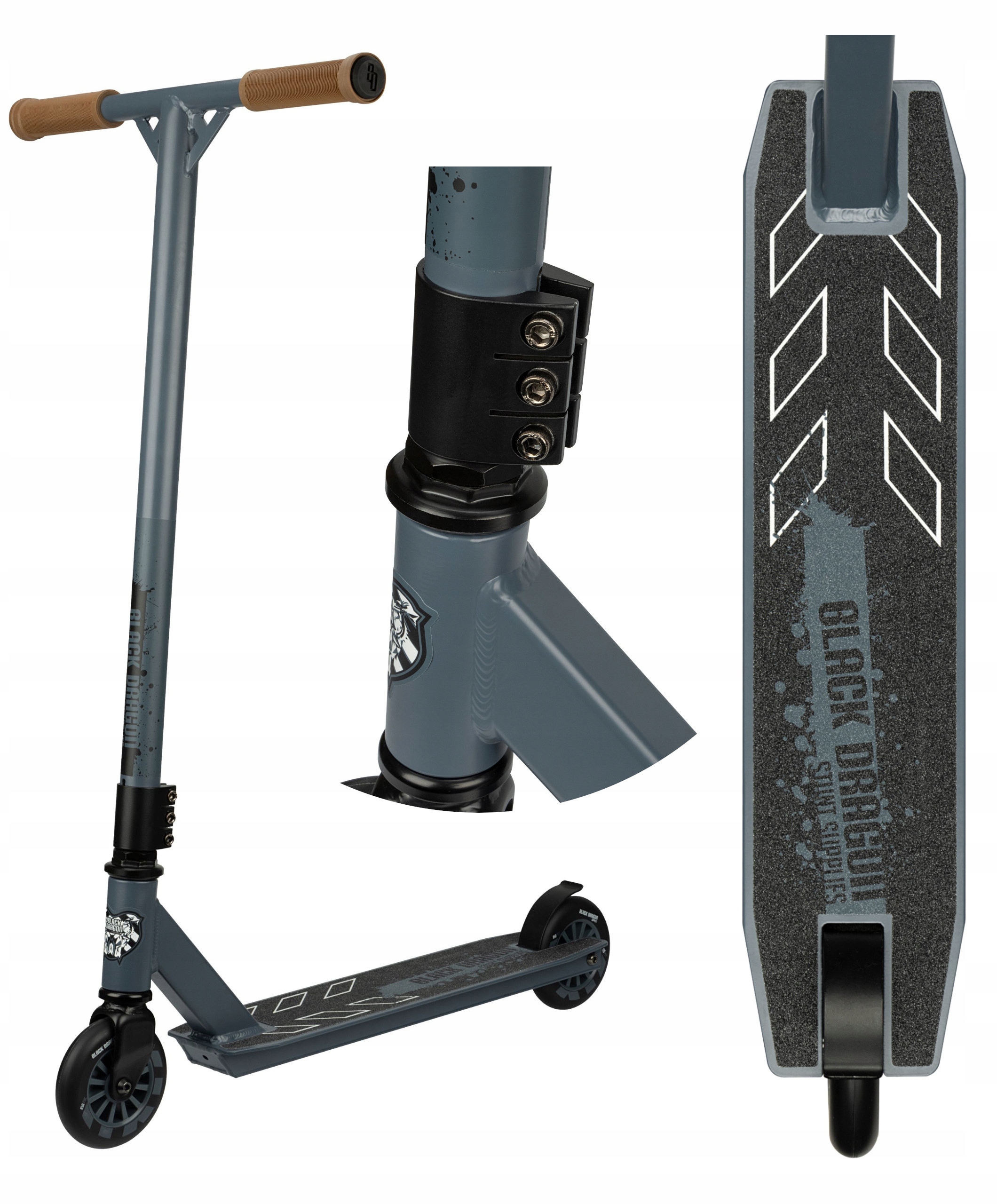 Hulajnoga wyczynowa Stunt 100kg ABEC-5 Black Dragon Aerial Pursuit 110mm