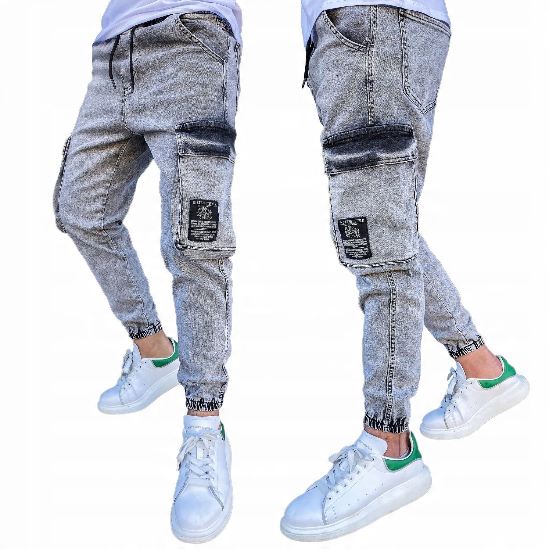 

Męskie Spodnie Joggery Bojówki ux3309 - 34