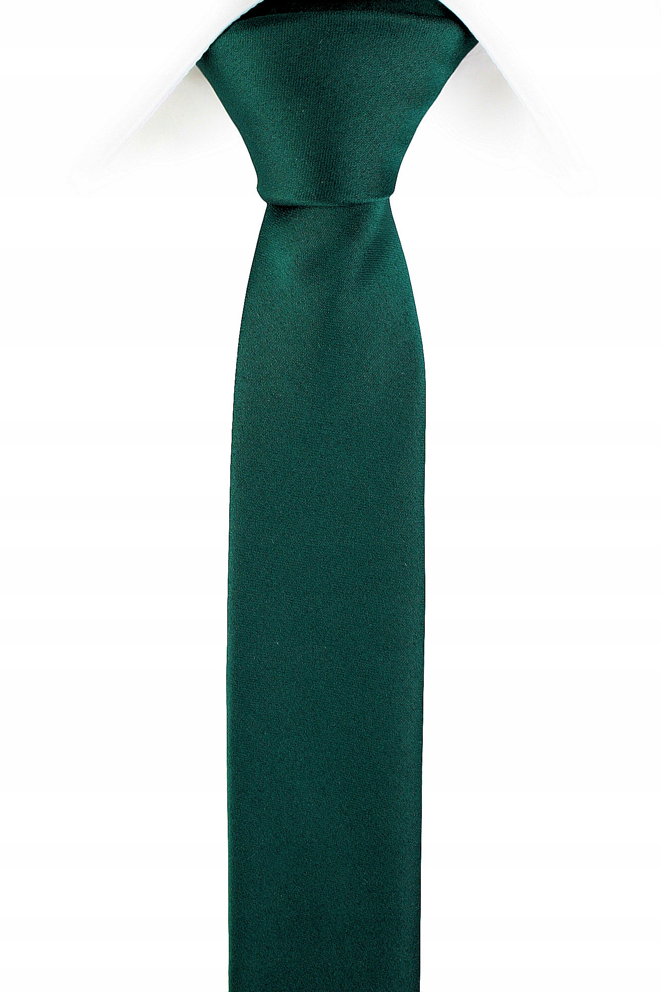 

Krawat Wąski Slim Śledź Ciemny Zielony Butelkowy