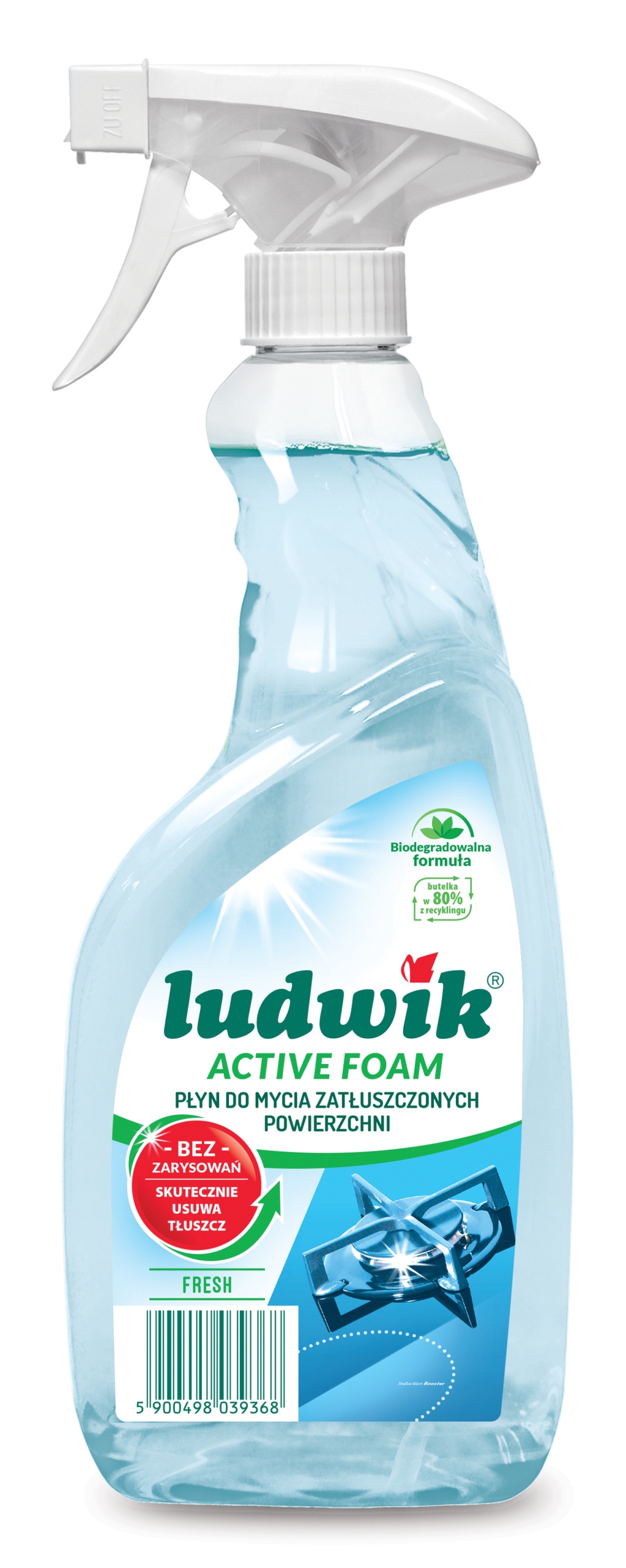 Levně 6X Ludwik Active Foam Fresh Tekutý prostředek na mytí zamaštěných povrchů 600 ml
