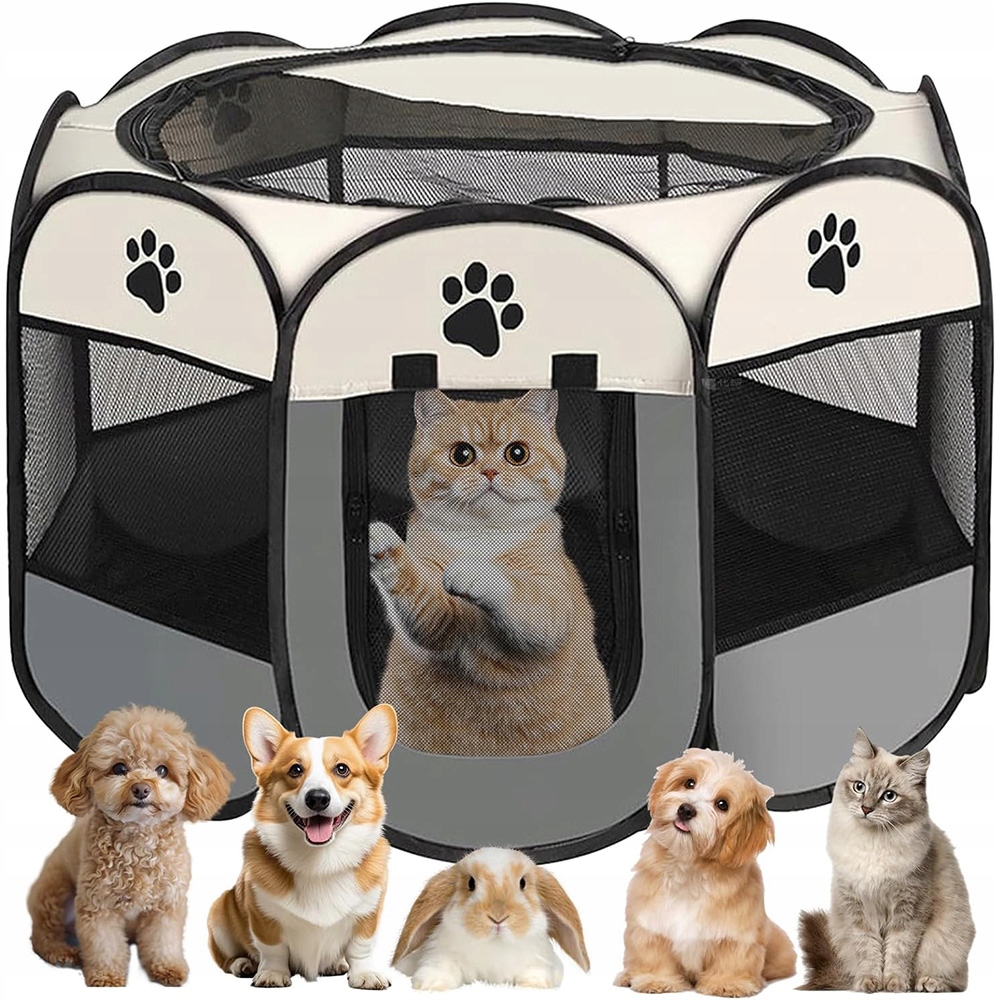 Kojec Składany Lekki Dla Psa Kota Królika Szczeniąt Składany Wodoodporny