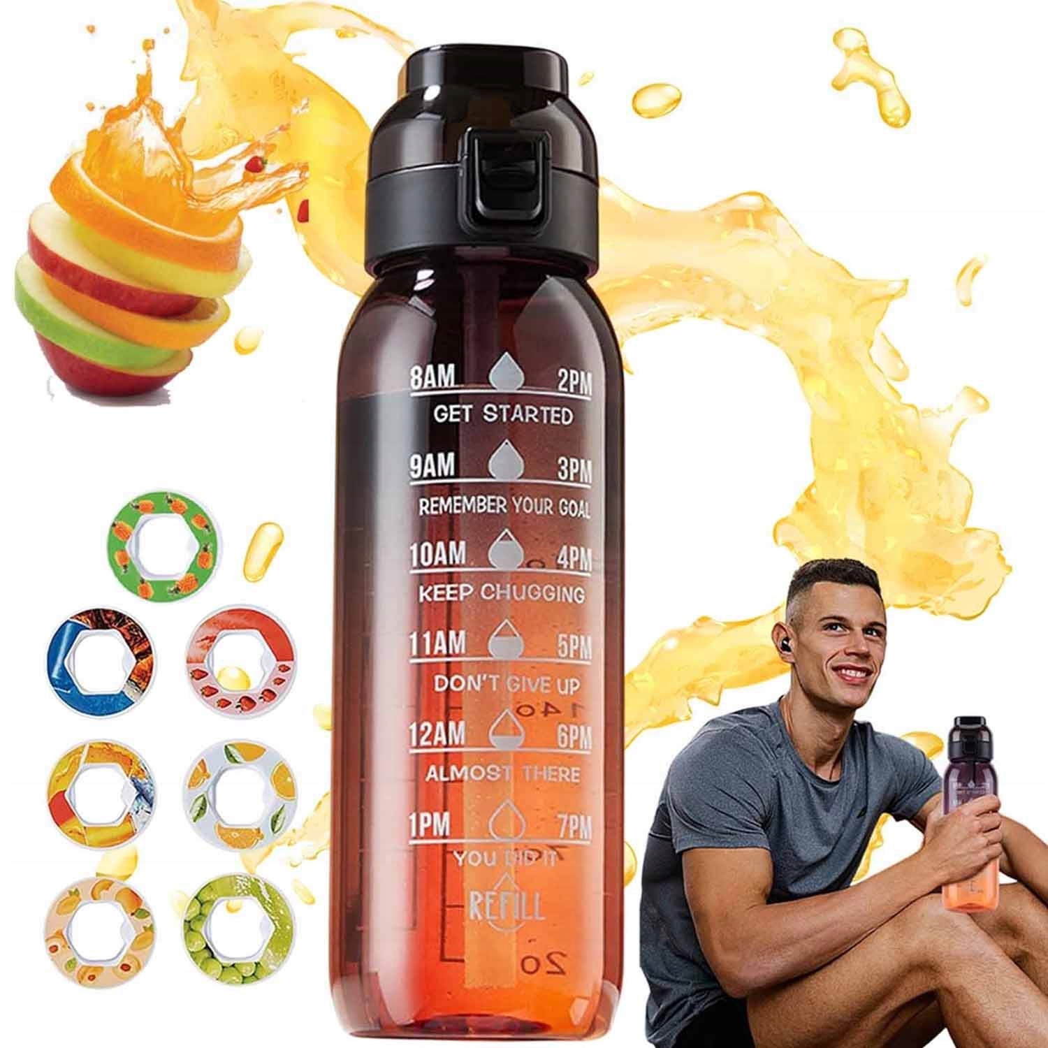 Motivační Láhev Na Vodu Lahev Na Pití S Odměrkou Fitness 1 L