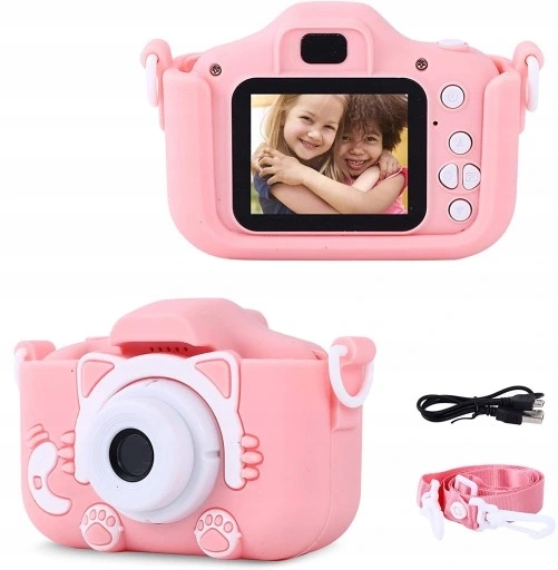 APARAT CYFROWY DLA DZIECI Dziecka Fotograficzny NIEBIESKI KOTEK + KARTA 4GB Kod producenta Niebieski kotek