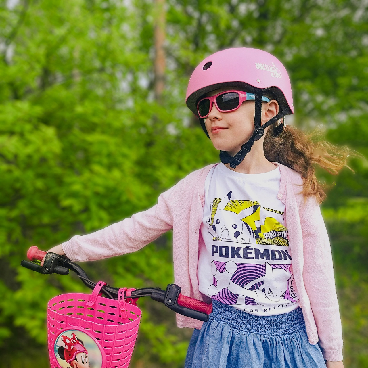 KASK ROWEROWY DZIECIĘCY REGULOWANY DLA DZIECKA NA HULAJNOGĘ 54CM WKŁADKA Kolor dominujący różowy