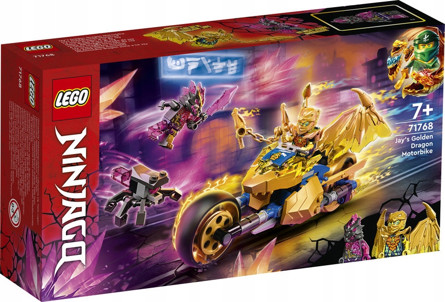 Lego Ninjago Złoty smoczy motocykl Jaya 71768