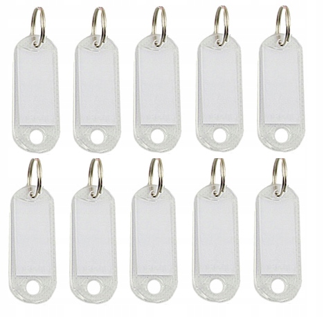 BRELOK IDENTYFIKATOR, ZAWIESZKA DO KLUCZY 10 SZTUK