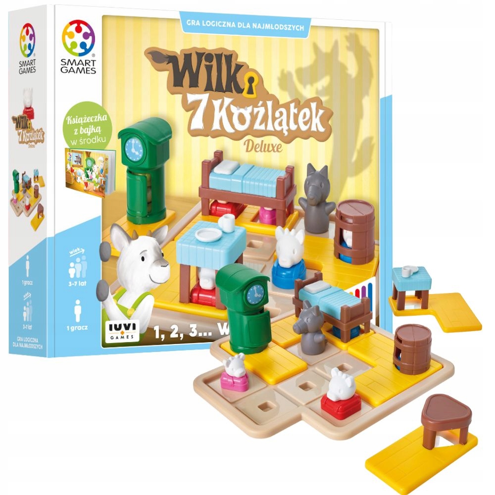 Gra logiczna dla 1 gracza Smart Games Wilk i 7 koźlątek (pl) od 3 lat