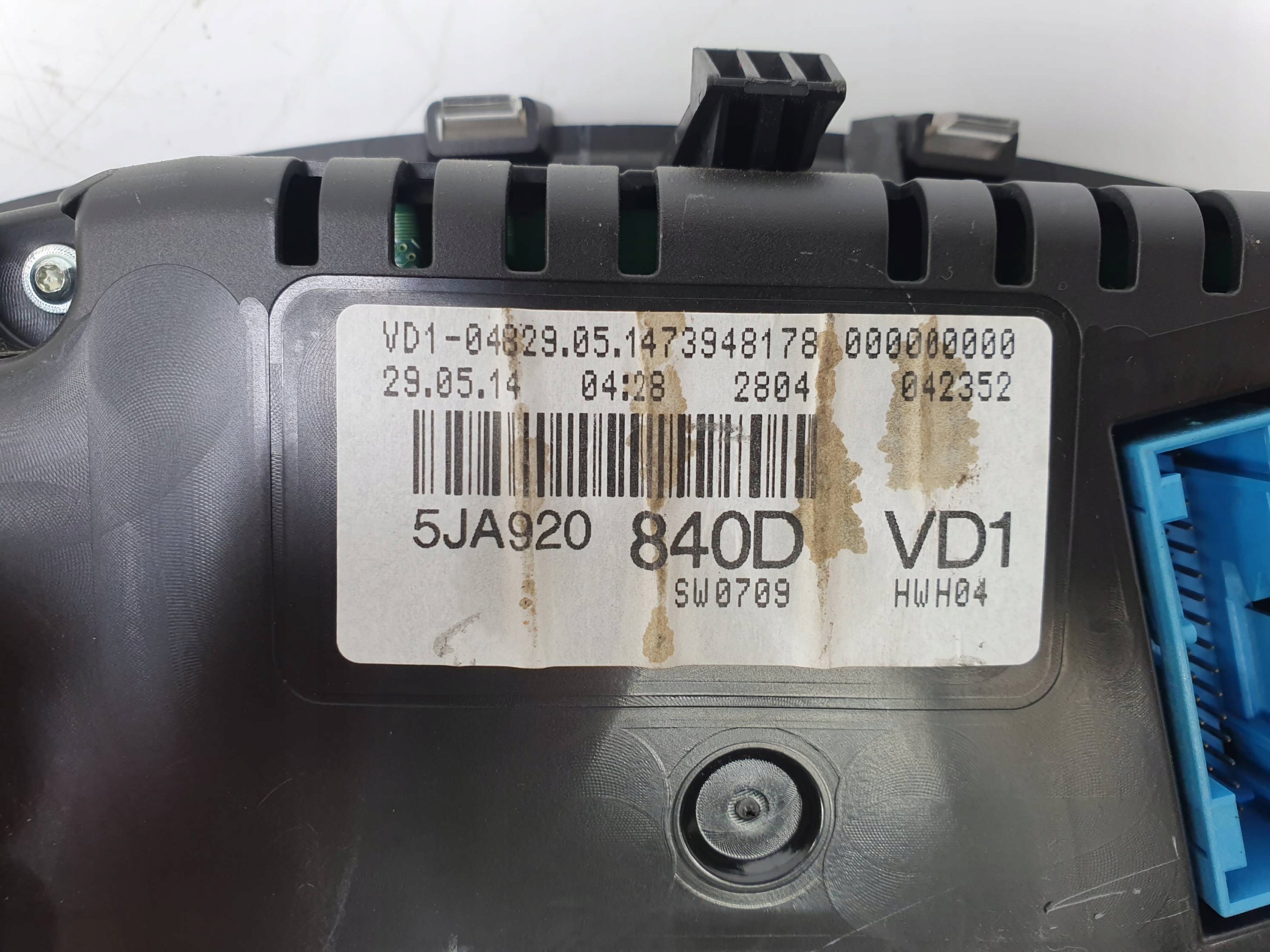 dials clock EU 5JA920840D SKODA RAPID