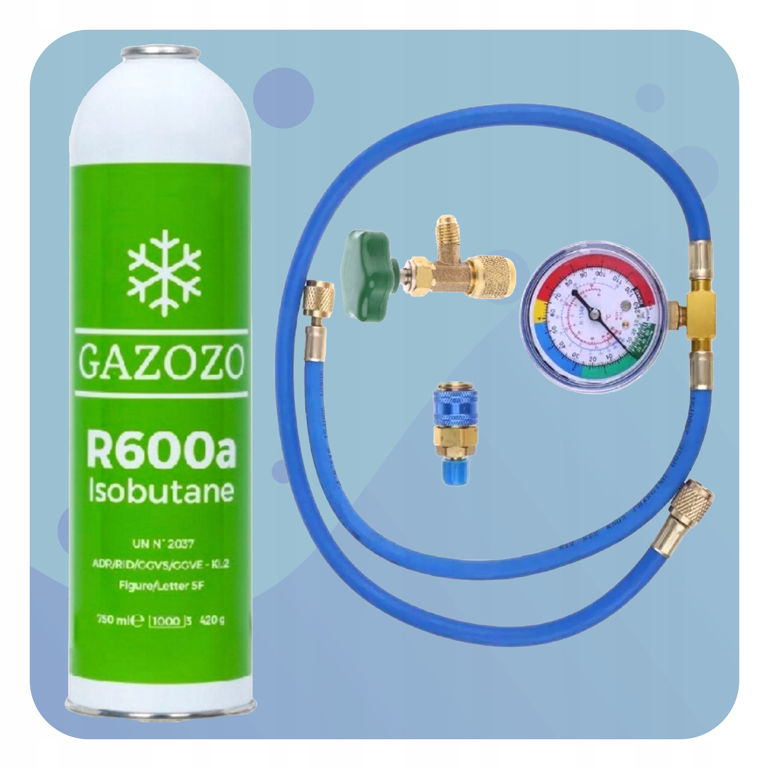 Zestaw CZYNNIK CHŁODNICZY R600a do klimatyzacji samochodowej i AGD Producent Litago