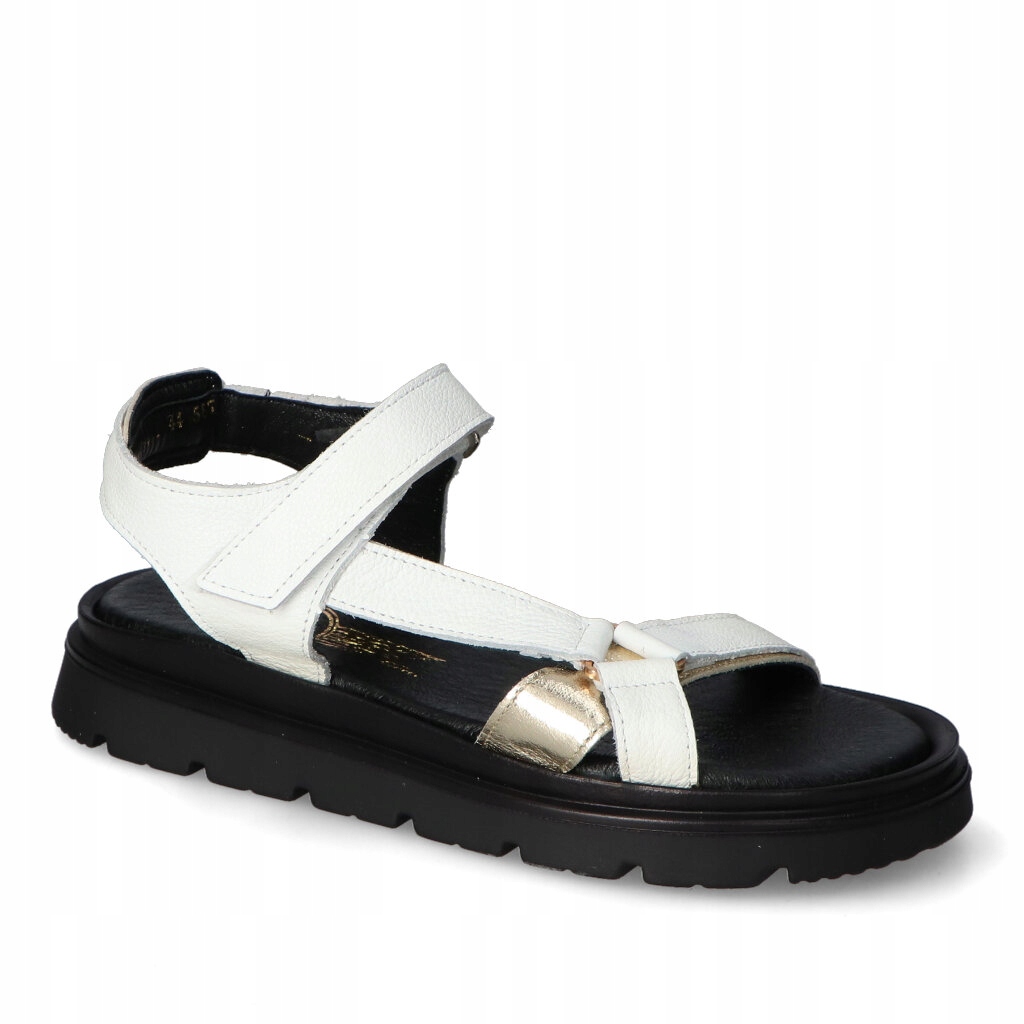 Sandály Lemar 40441 V.Bílá+Kryšt Zlato 37
