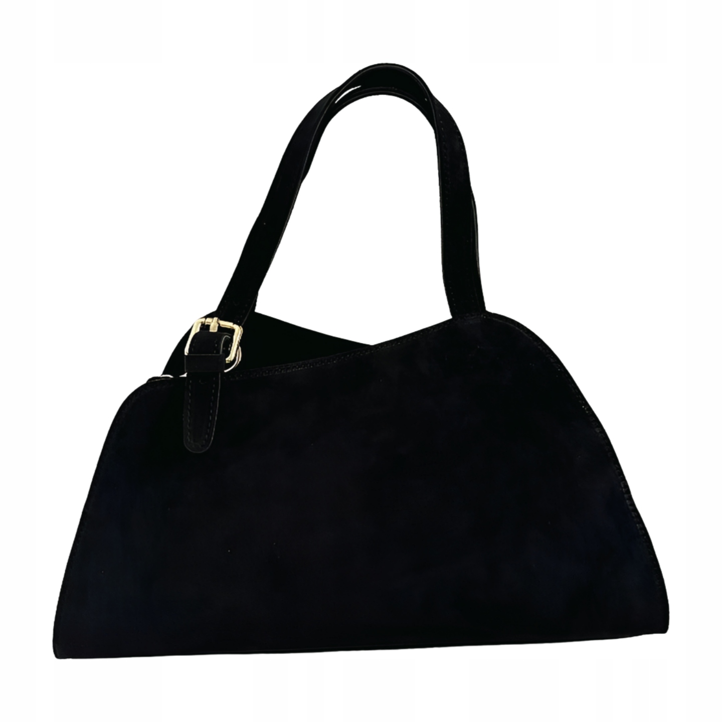 Laura Biaggi kabelka shopperka semišová asymetrická černá