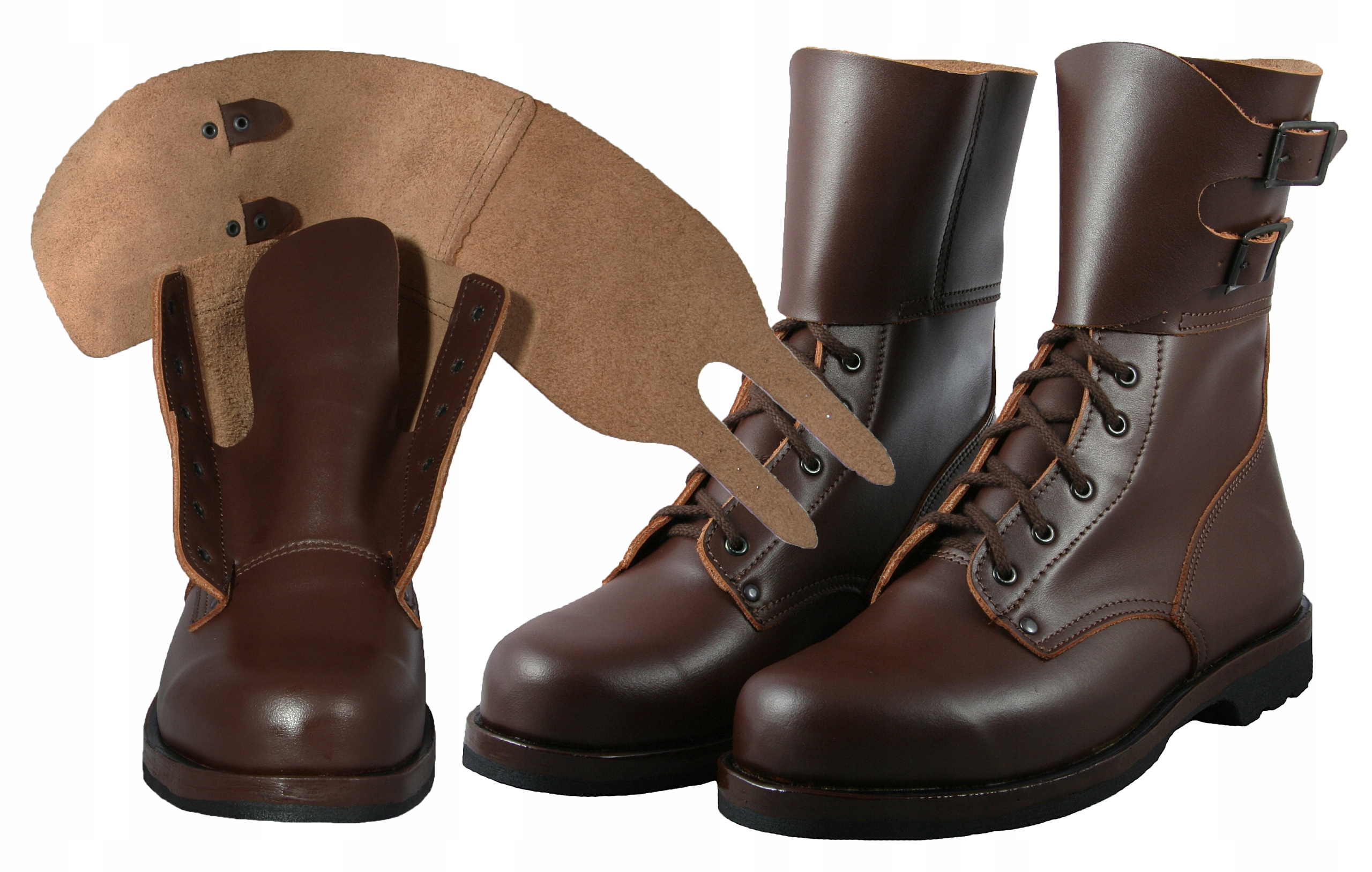 Buty Wojskowe Opinacze Brązowe Skórzane roz. 46