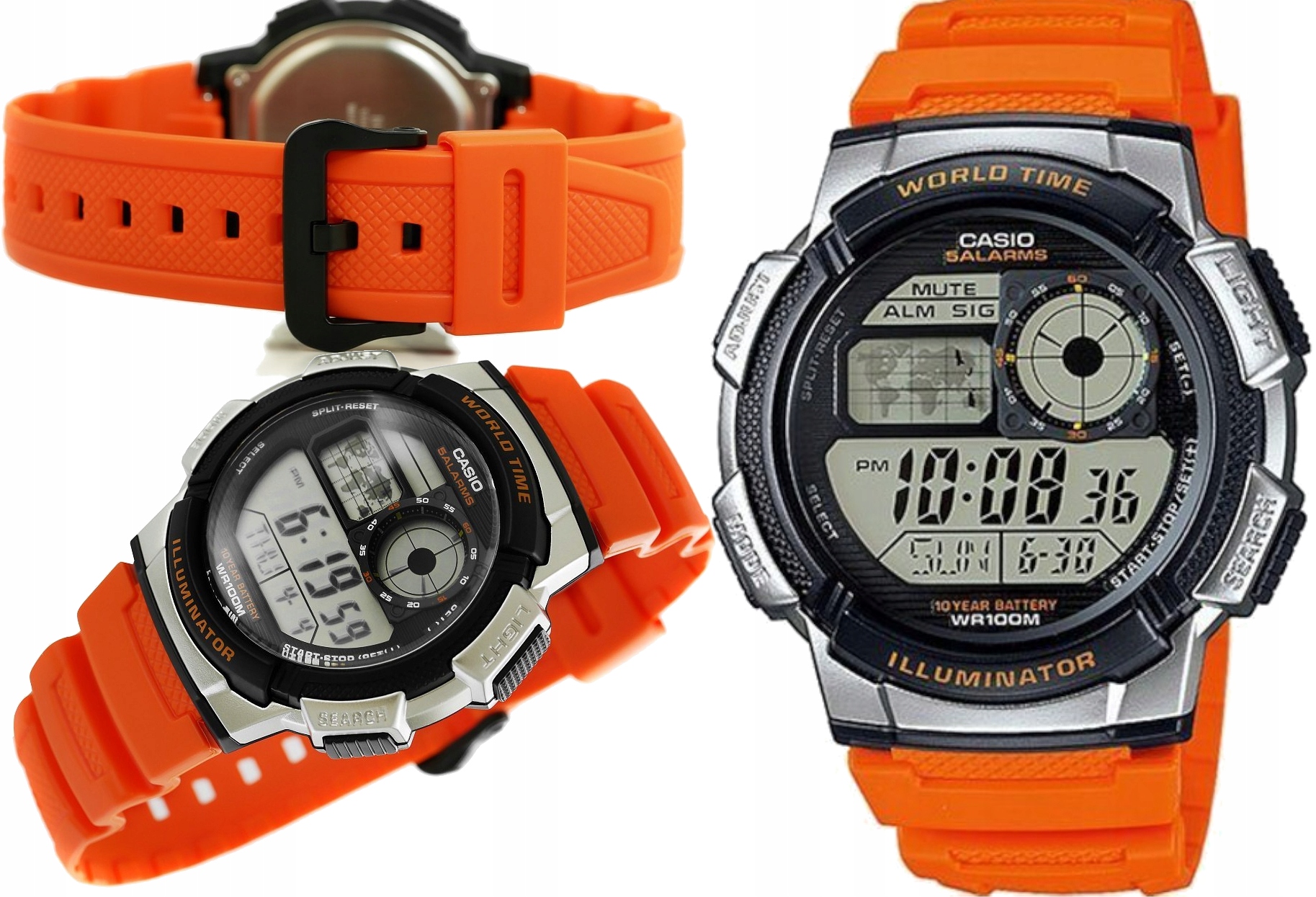 

Nowoczesny Zegarek Męski Casio Wodoodporny Budzik