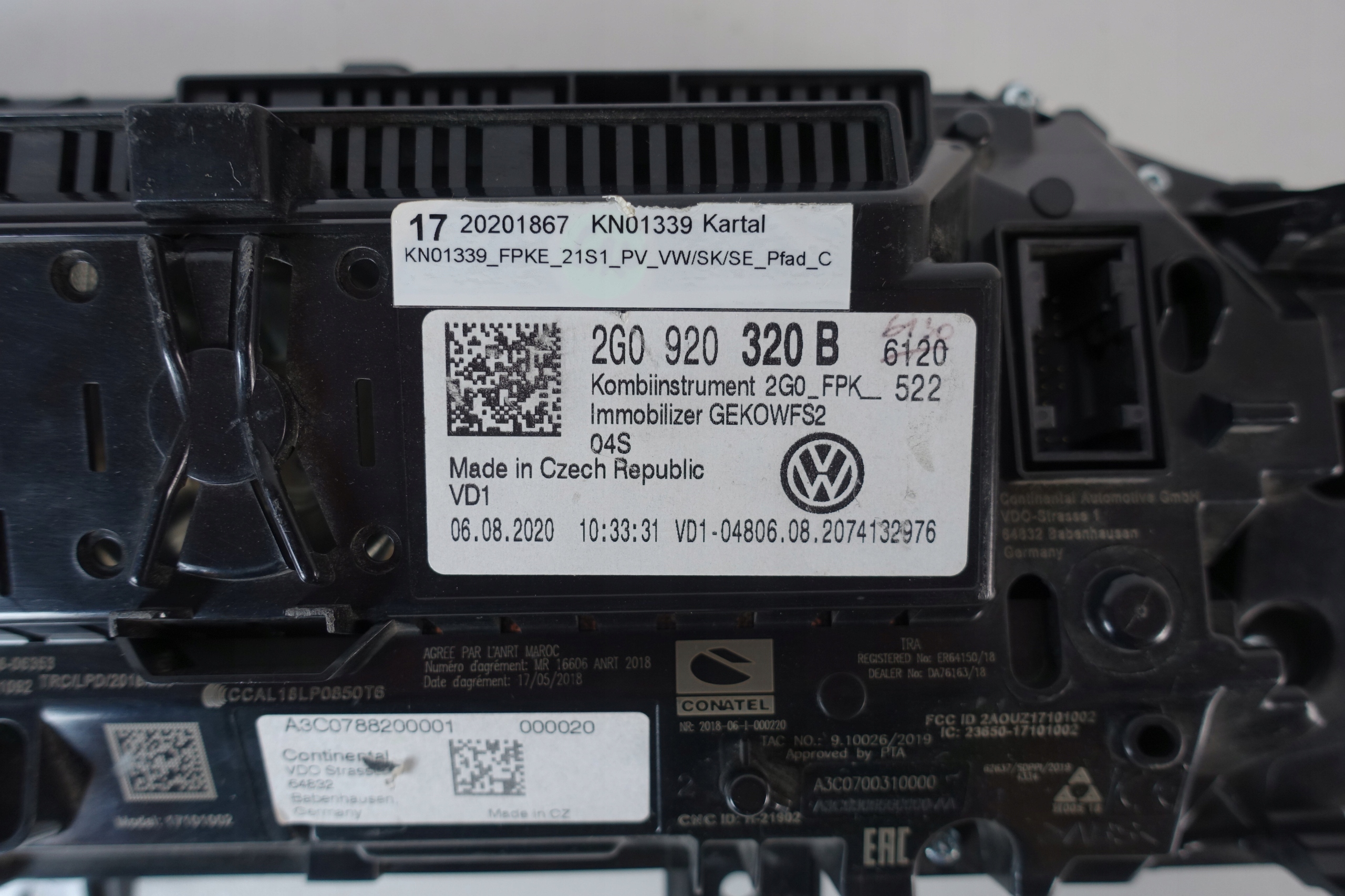dials VIRTUAL dials LCD VW POLO TAIGO 2G0