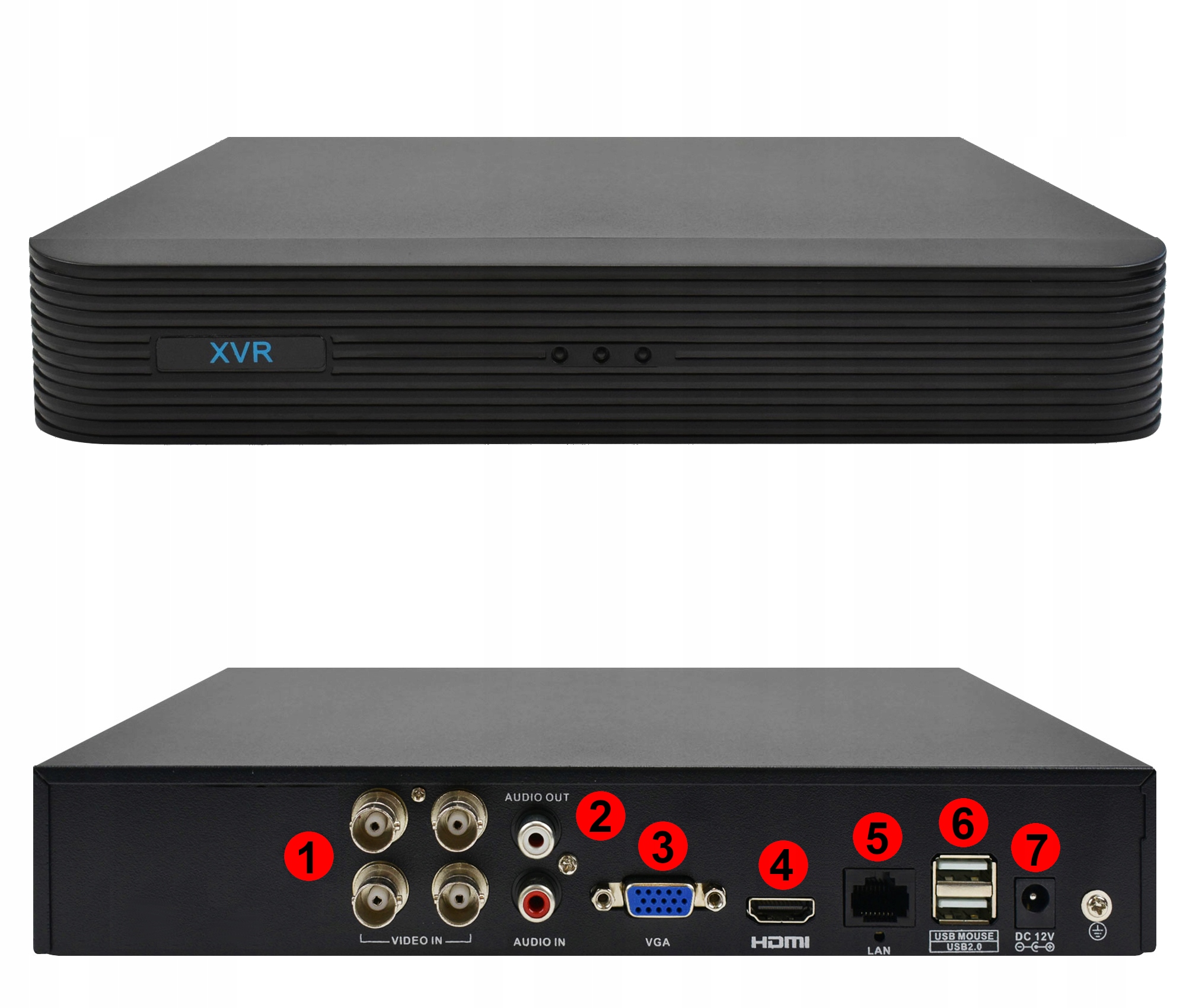 MONITORING 4 KAMERY 5MPX KOPUŁKOWE METALOWE SZARE ZEWNĘTRZNE ZDALNY PODGLĄD Model DVS-HA5028ND-IRS