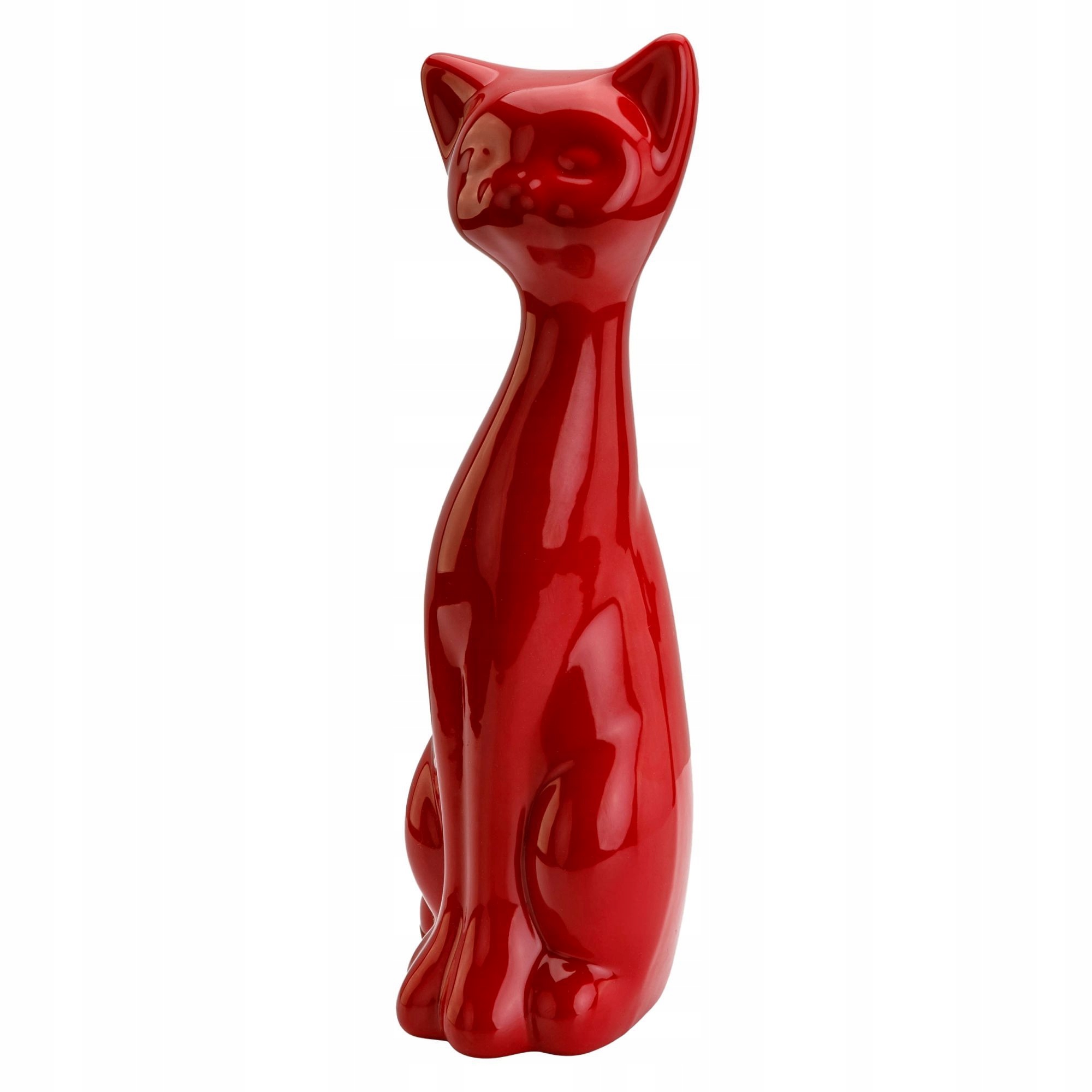 

Figurka Kot 8x23cm Dekoracja Czerwony Ceramika