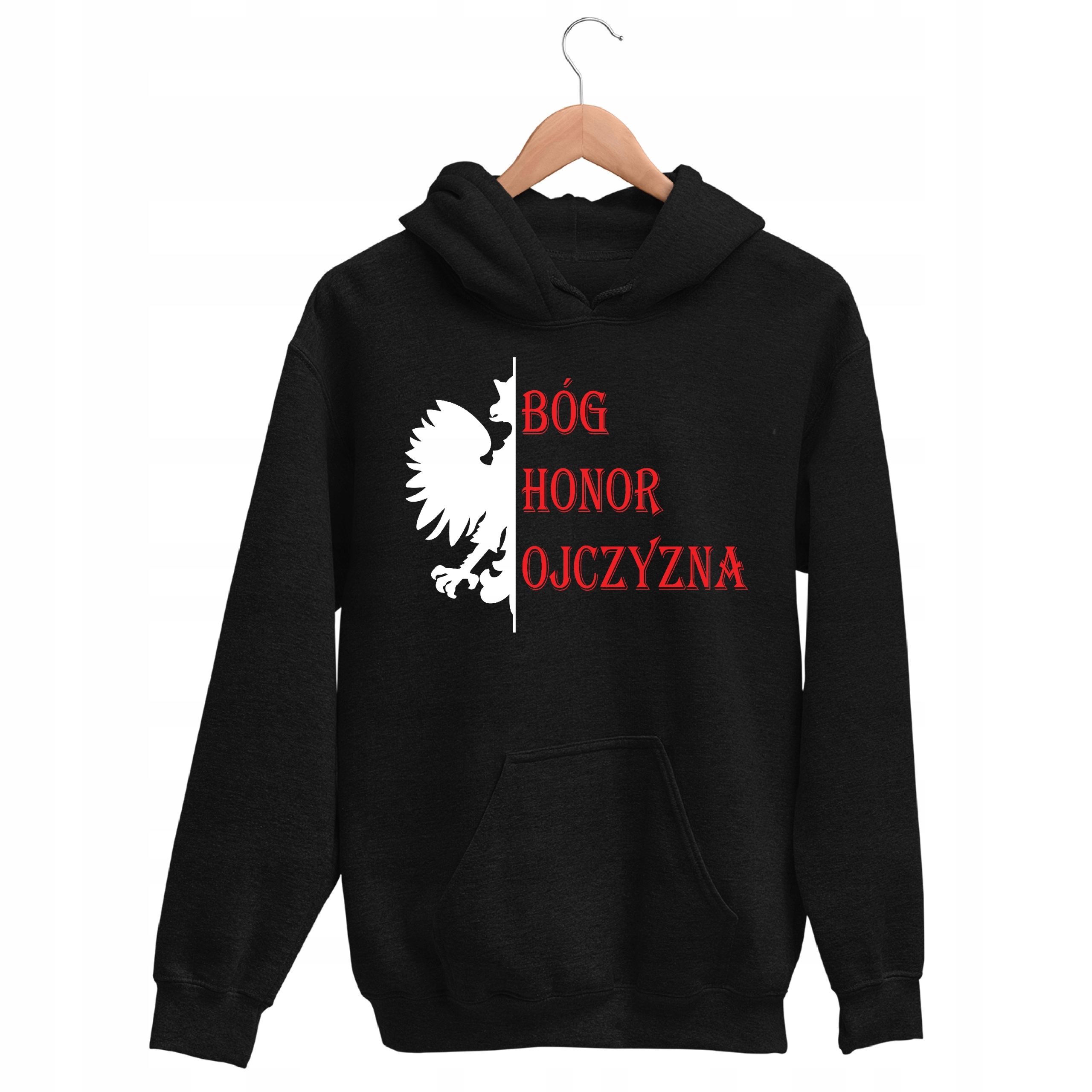 

Patriotyczna Bluza Z Kapturem Bóg Honor Ojczyzna X
